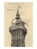 Top of the Eiffel Tower Lámina giclée Top of the Eiffel Tower Lámina giclée