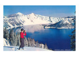Crater Lake in Winter, Oregon Posters