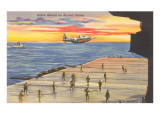 Action Aboard an Aircraft Carrier Lámina giclée