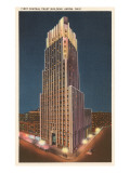 Night, First Central Trust, Akron, Ohio Prints