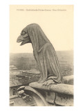 Gargoyle on Notre Dame, Paris Prints