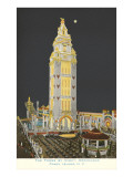 Dreamland Tower at Night, Coney Island, New York City Posters