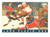 Hockey Game in Lake Placid, New York Posters