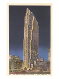 Night, RCA Building, Rockefeller Center, New York City Posters
