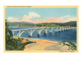 Alsea Bay Bridge, Waldport, Oregon Giclee Print