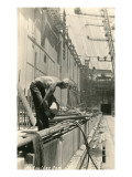 Building Boulder Dam, Nevada Print