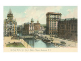 Erie Canal and Opera House, Syracuse, New York Giclee Print