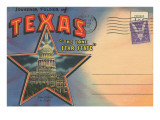 Postcard Folder, Souvenir of Texas Posters