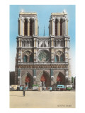 Facade of Notre Dame Cathedral reproduction procédé giclée