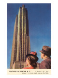 Tourists Gazing at RCA Building, New York City Prints