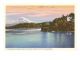 Lake Washington Boulevard and Mt. Rainier, Washington Posters