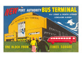 Ad for Port Authority Bus Terminal, New York City Giclée-tryk