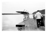 Launching Rowing Scull Posters
