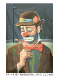 Paint by Numbers, Sad Clown Lámina giclée Paint by Numbers, Sad Clown Lámina giclée