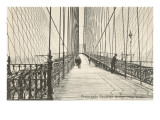 Promenade, Brooklyn Bridge, New York City Poster