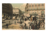 St. Lazare Street and Bus Station, Paris Giclee-vedos