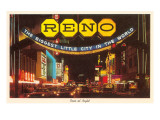 Neon at Night, Reno, Nevada Poster