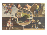 Various Sports at Madison Square Garden Giclée-tryk Various Sports at Madison Square Garden Giclée-tryk