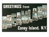 Greetings from Dreamland, Coney Island, New York Posters