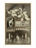Roxy Bowling Center, Dog with Pins Poster