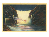 Boulder Dam at Night, Nevada Prints