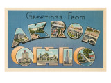 Greetings from Akron, Ohio Giclee Print