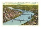 Bridges over Ohio River, Cincinnati, Ohio Posters