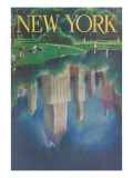 Travel Poster, Central Park, New York City reproduction procédé giclée