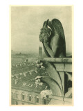 Gargoyle on Notre Dame, Paris Posters