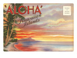 Postcard Folder, Aloha, Hawaiian Islands Posters