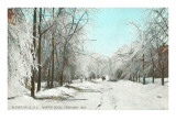 Winter Scene, Gloversville, New York Giclee Print