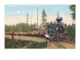 Logging Train in the Northwest Print