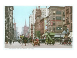 Vintage 5th Avenue and 42nd Street, New York City Giclée-Druck