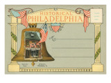 Postcard Folder, Historical Philadelphia Print