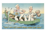 Cartoon, Sailors with Mermaid Picture Posters