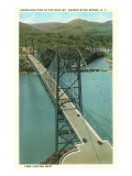 Aerial View of Bear Mountain, Hudson River Bridges, New York Posters