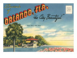 Postcard Folder, Souvenir of Orlando, Florida Prints