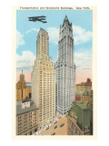 Transportation and Woolworth Buildings, New York City Posters