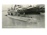 Submarine in Hololulu Harbor, Hawaii Prints