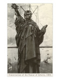 Construction of the Statue of Liberty Posters