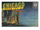 Postcard Folder, Chicago at Night Prints
