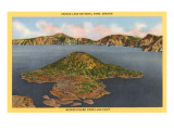 Crater Lake, Wizard Island, Oregon Posters