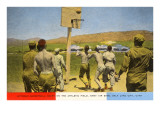 Basketball on Army Base, Salt Lake City, Utah Giclee Print