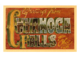 Greetings from Cuyahoga Falls, Ohio Giclee Print