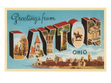 Greetings from Dayton, Ohio Giclee Print