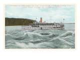 Steamship in Rapids on St. Lawrence River, New York Lámina giclée