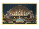 Cincinnati Union Terminal at Night, Cincinnati, Ohio Affiches
