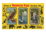 Scenes at Brookside Park Zoo, Cleveland, Ohio reproduction procédé giclée