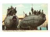 USS Submarines Shark and Porpoise Giclee Print
