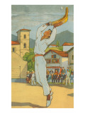 Jai Alai Player Giclee Print